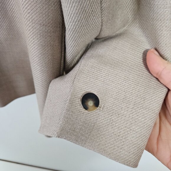 SOLD REISS Harriet Double Breasted Wool Blazer Sz 8 Beige Cream - Picture 10 of 13